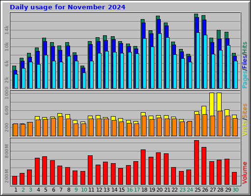 Daily usage for November 2024