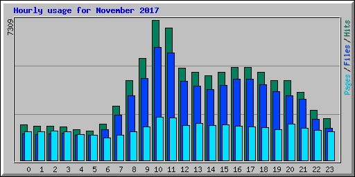 Hourly usage for November 2017