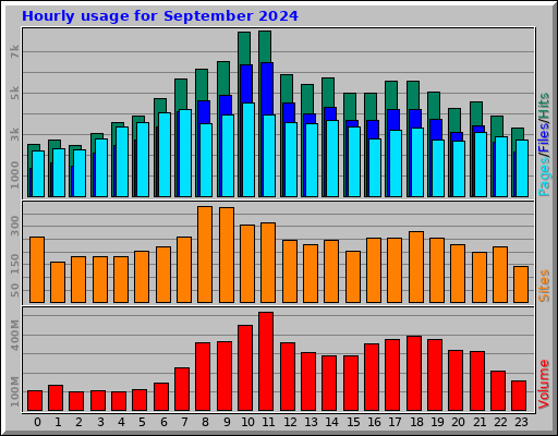 Hourly usage for September 2024